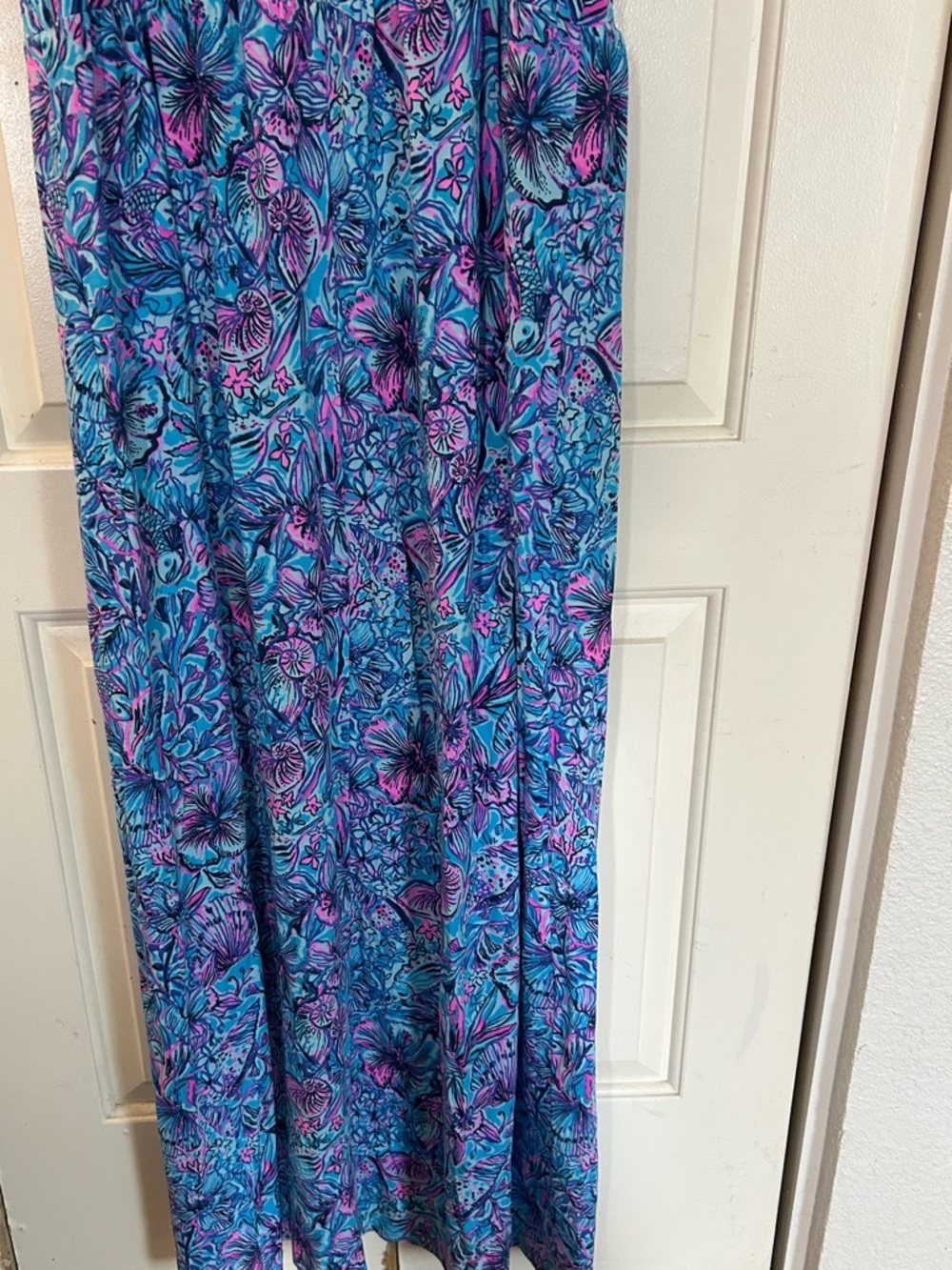 Lilly Pulitzer Marisol Maxi Dress Beach Tropical Vibrant Size 12 - Picture 7 of 12